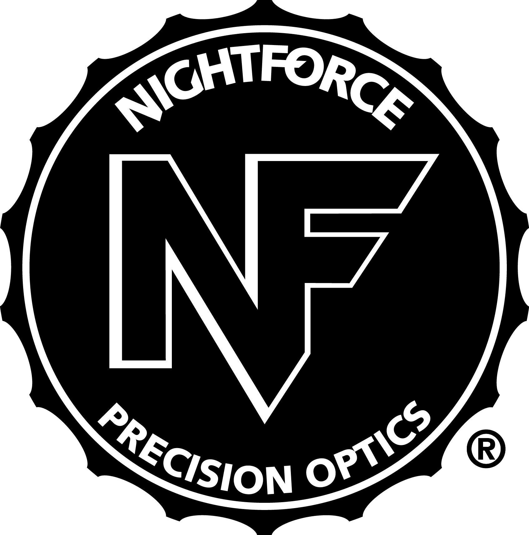 Nightforce Precision Optics Sticker Decal Black Silver 5/"